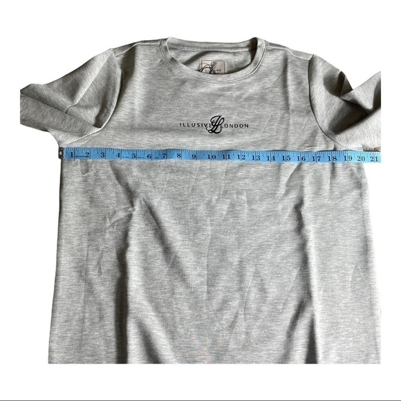 Illusive London Dual Crew Sweater - Grey Unisex - Picture 5 of 14